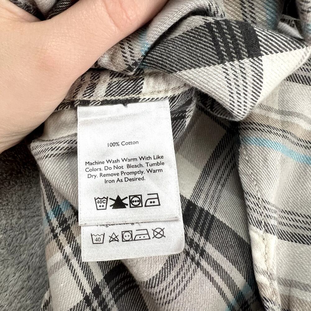 Eddie Bauer Button Down Mens XL Plaid Pearl Snap Classic Fit Western‎ - Picture 6 of 10